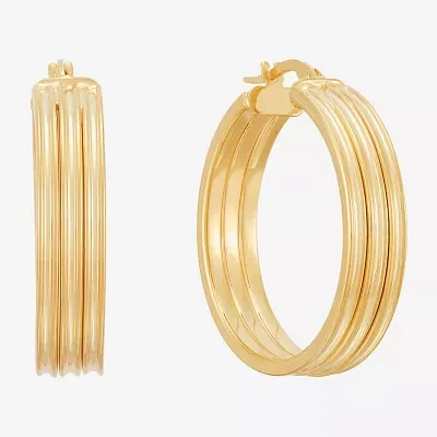 Made in Italy 14K Gold 31mm Round Hoop Earrings