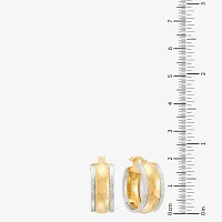 Made in Italy 14K Gold 18.3mm Round Hoop Earrings