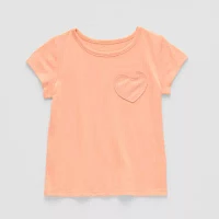 Okie Dokie Toddler & Little Girls Round Neck Short Sleeve T-Shirt