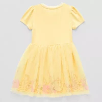 Disney Collection Little & Big Girls Short Sleeve Belle Tutu Dress