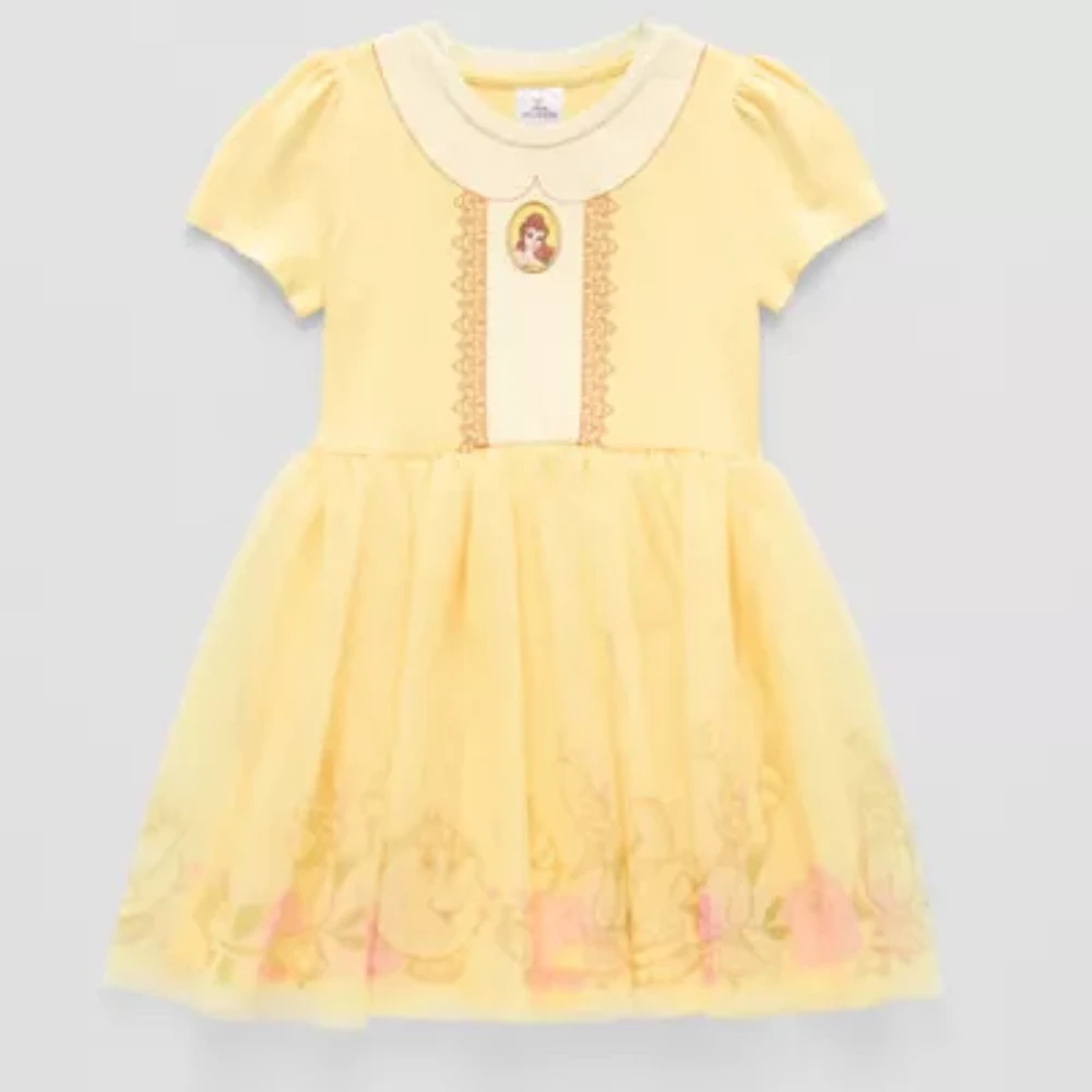 Disney Collection Little & Big Girls Short Sleeve Belle Tutu Dress