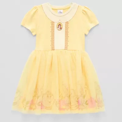 Disney Collection Little & Big Girls Short Sleeve Belle Tutu Dress