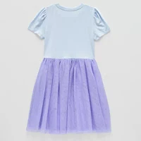 Disney Collection Little & Big Girls Short Sleeve Frozen Tutu Dress