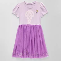 Disney Collection Little & Big Girls Short Sleeve Rapunzel Tutu Dress