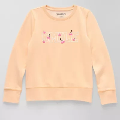 Thereabouts Little & Big Girls Round Neck Long Sleeve Fleece Sweatshirt