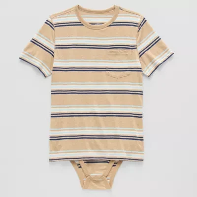 Thereabouts Little & Big Boys Adaptive Short Sleeve Bodysuit