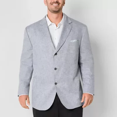 Stafford Mens Big and Tall Classic Fit Linen Sport Coat