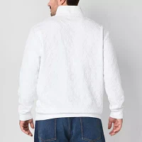 Shaquille O'Neal XLG Big and Tall Mens High Neck Long Sleeve Quarter-Zip Pullover