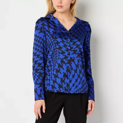 Worthington Womens Long Sleeve Regular Fit Button-Down Shirt