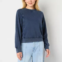 a.n.a Womens Crew Neck Long Sleeve Sweatshirt