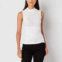 a.n.a Womens Mock Neck Sleeveless Tank Top