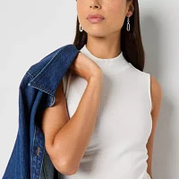 a.n.a Womens Mock Neck Sleeveless Tank Top