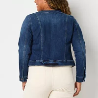 St. John's Bay Midweight Denim Womens Jacket