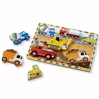 Melissa & Doug Construction Chunky Puzzle 7-pc. Non-Toxic Board Game