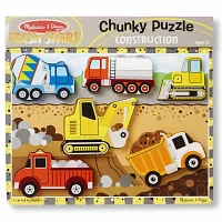 Melissa & Doug Construction Chunky Puzzle 7-pc. Non-Toxic Board Game