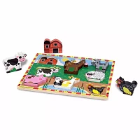 Melissa & Doug Farm Chunky Puzzle 9-pc. Non-Toxic Board Game