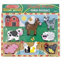 Melissa & Doug Farm Chunky Puzzle 9-pc. Non-Toxic Board Game