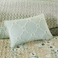 Madison Park Felicity 6-Pc Cotton Quilt Set With Throw Pillows