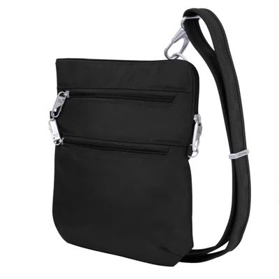 Travelon Anti-Theft Classic Slim Double Zip Crossbody Bag