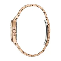 Bulova Phantom Womens Crystal Accent Rose Goldtone Stainless Steel Bracelet Watch 98l268