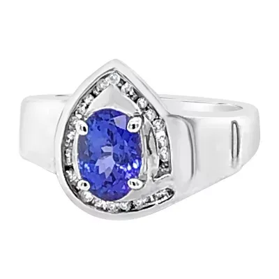 LIMITED QUANTITIES! Le Vian Grand Sample Sale™ Ring featuring Blueberry Tanzanite® Vanilla Diamonds® set in 18K Vanilla Gold®