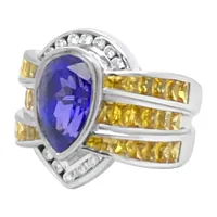 LIMITED QUANTITIES! Le Vian Grand Sample Sale™ Ring featuring Blueberry Tanzanite® Yellow SapphireVanilla Diamonds® set in 18K Vanilla Gold®