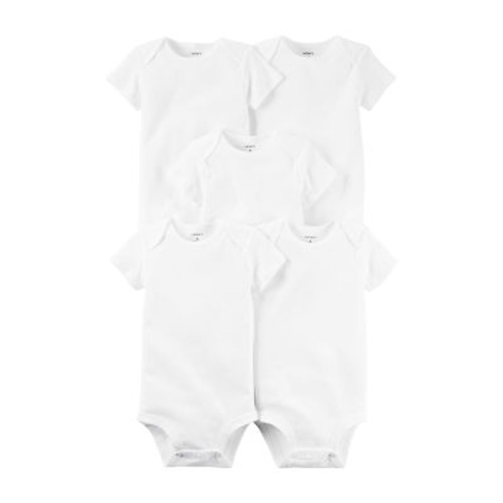 Carter's Baby Unisex 5-pc. Crew Neck Short Sleeve Bodysuit