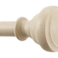 Linden Street Isla Wooden Knob 1 IN Adjustable Curtain Rod