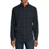 St. John's Bay Super Soft Mens Classic Fit Long Sleeve Flannel Shirt