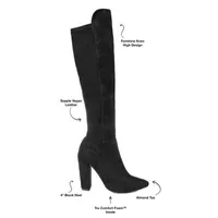 Journee Collection Womens Dominga Wide Calf Block Heel Riding Boots