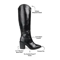 Journee Collection Womens Daria Stacked Heel Riding Boots