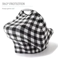 The Peanutshell 6-In-1 Nursing  Cover Checked Nursing Cover