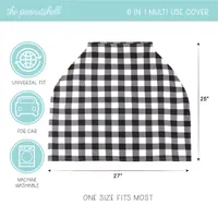 The Peanutshell 6-In-1 Nursing  Cover Checked Nursing Cover