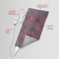 Sharper Image Calming Heat™ Massaging Weighted Heating Pad - 6 Settings