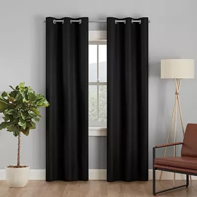 Eclipse Desmond Grommet Top 100% Blackout Single Curtain Panels