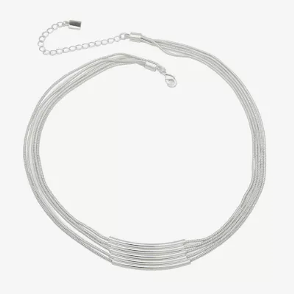 Worthington Silver Tone 17 Inch Snake Strand Necklace