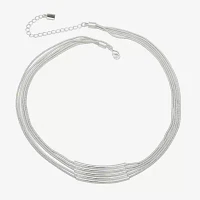 Worthington Silver Tone 17 Inch Snake Strand Necklace