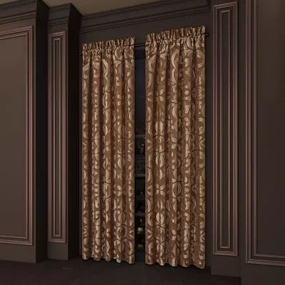 Queen Street La Grande Light-Filtering Rod Pocket Set of 2 Curtain Panel