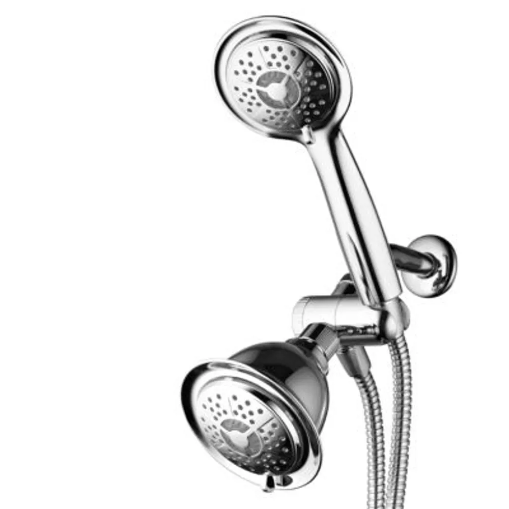 DreamSpa® All-Chrome 3-Way LED Twin Showerhead