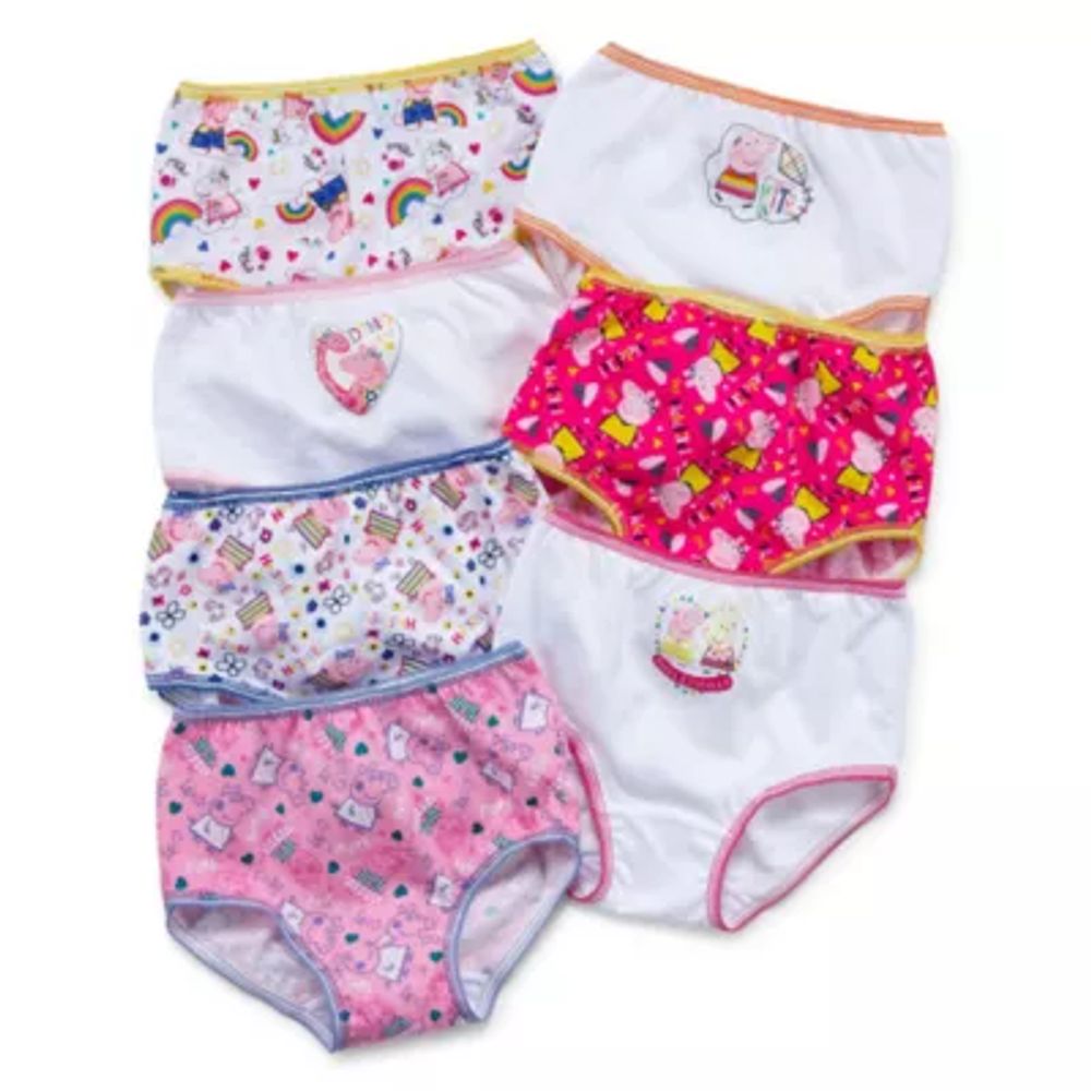 LICENSED PROPERTIES Toddler Girls Peppa Pig 7 Pack Brief Panty