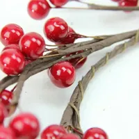 9'' Shiny Red Berries Artificial Christmas Candle Holder Ring