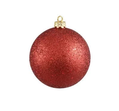 Holographic Glitter Red Shatterproof Christmas Ball Ornament 10'' (250mm)