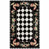 nuLoom Hand Hooked Morning Glory Rooster Rug