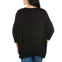 24/7 Comfort Apparel Womens Long Dolman Sleeve  Oversized Top