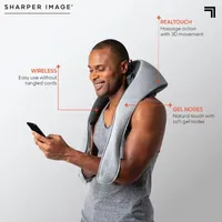 Sharper Image Realtouch Shiatsu Wireless Neck and Back with Heat Massager