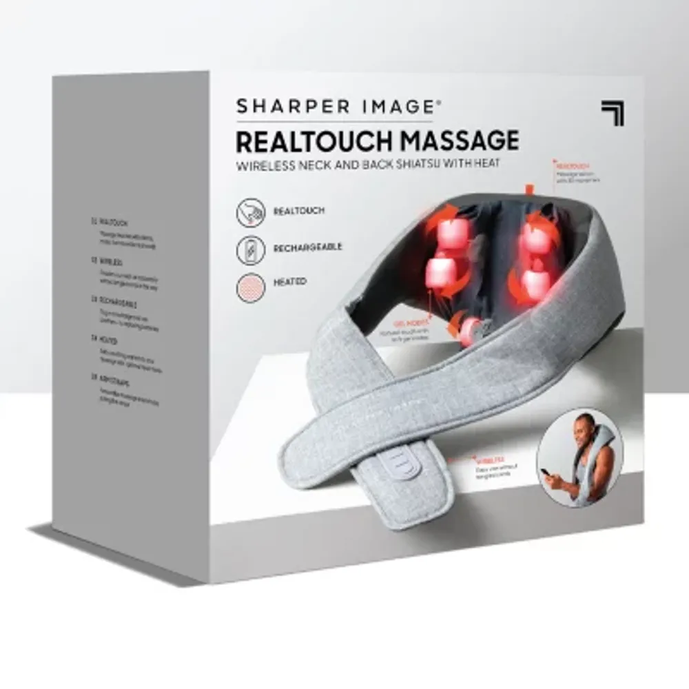 Sharper Image Realtouch Shiatsu Wireless Neck and Back with Heat Massager