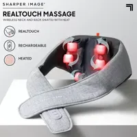 Sharper Image Realtouch Shiatsu Wireless Neck and Back with Heat Massager