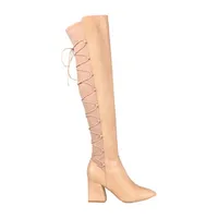 Journee Collection Womens Valorie Extra Wide Calf Block Heel Over the Knee Boots