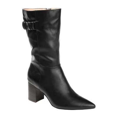 Journee Collection Womens Jc Wilo Stacked Heel Riding Boots