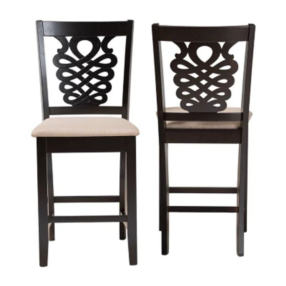 Gervais  2-pc. Counter Height Bar Stool with Upholstered Seat